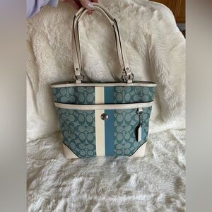 *AUTHENTIC*🩵COACH COATED CANVAS TOTE🩵